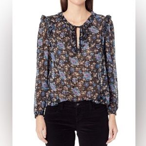 Rebecca Taylor Solstice Floral Pullover Blouse Size 6